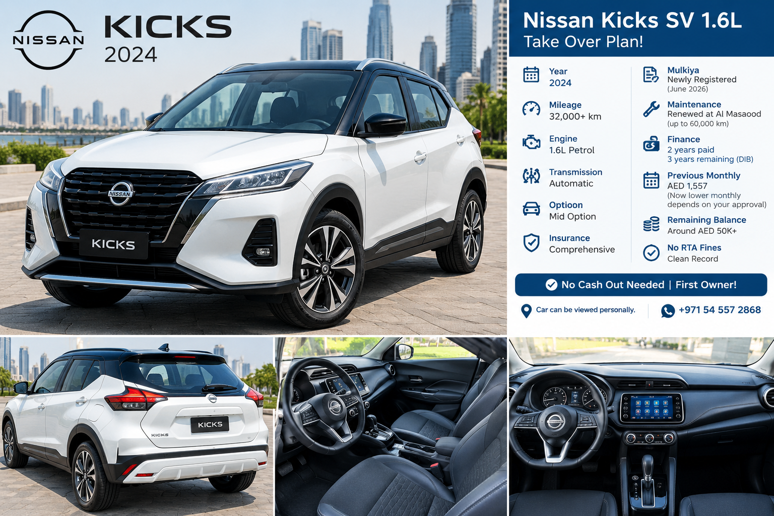 Nissan Kicks SV 2024 | 32,000+ KM | Take Over